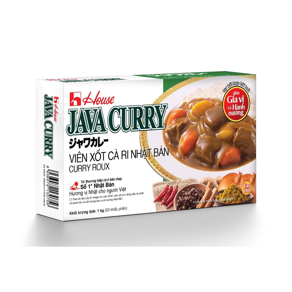 JAVA CURRY 1kg – viên xốt cà ri Nhật Bản curry roux