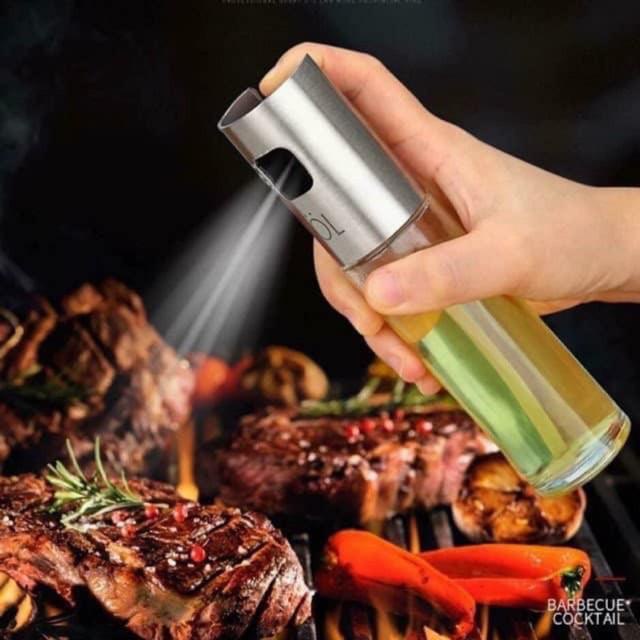 Chai xịt dầu ăn bình xịt dầu dạng phun xương thích hợp các món dùng chảo nướng BBQ chất liệu an toàn bền đẹp