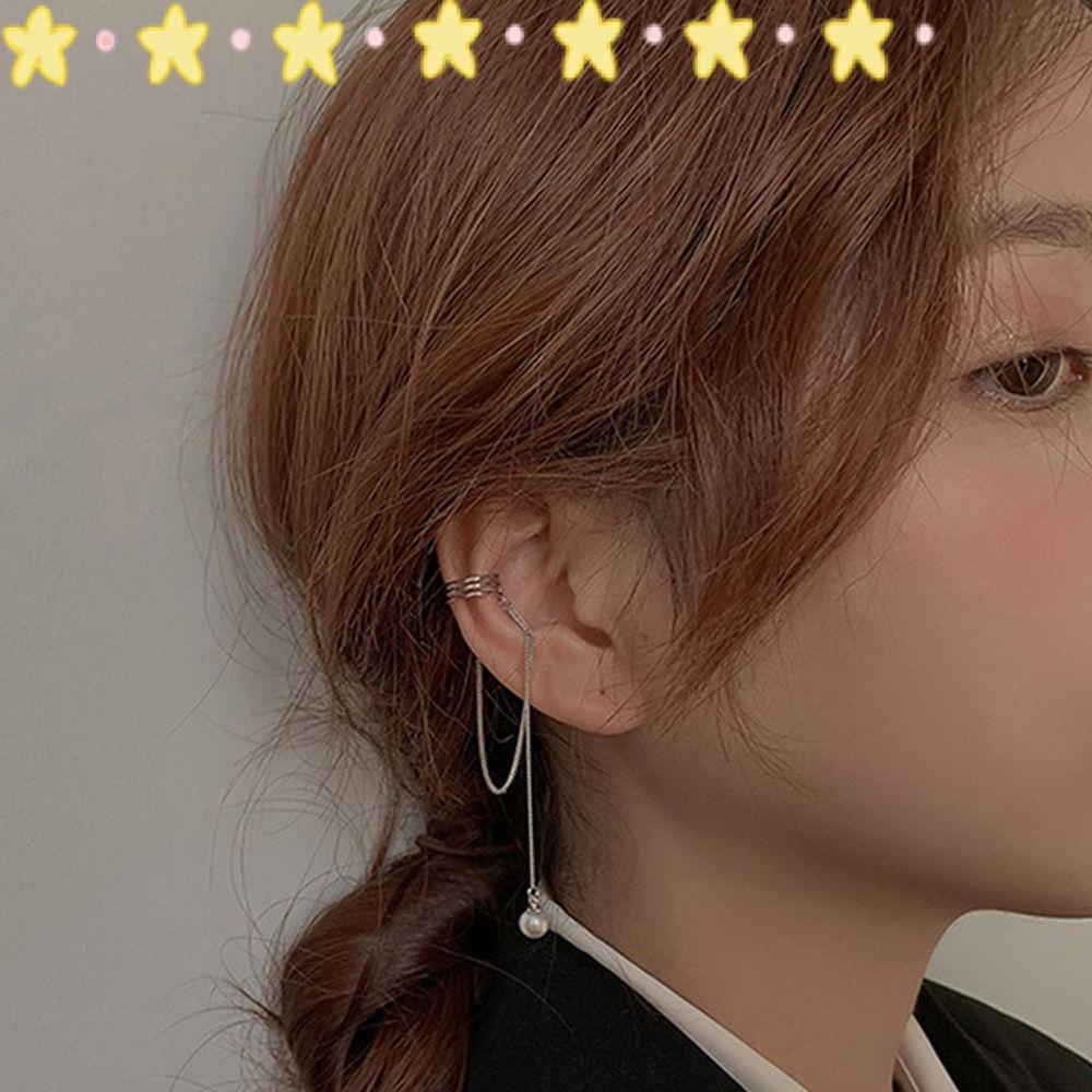 Khuyên Kẹp Vành Tai Dáng Dài Không Cần Xỏ Lỗ Thời Trang