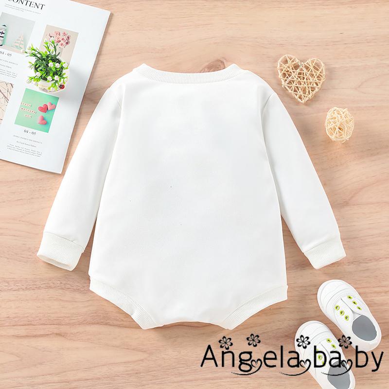 Áo Liền Quần Dài Tay In Hình Cây Thông Giáng Sinh Đáng Yêu Cho Bé