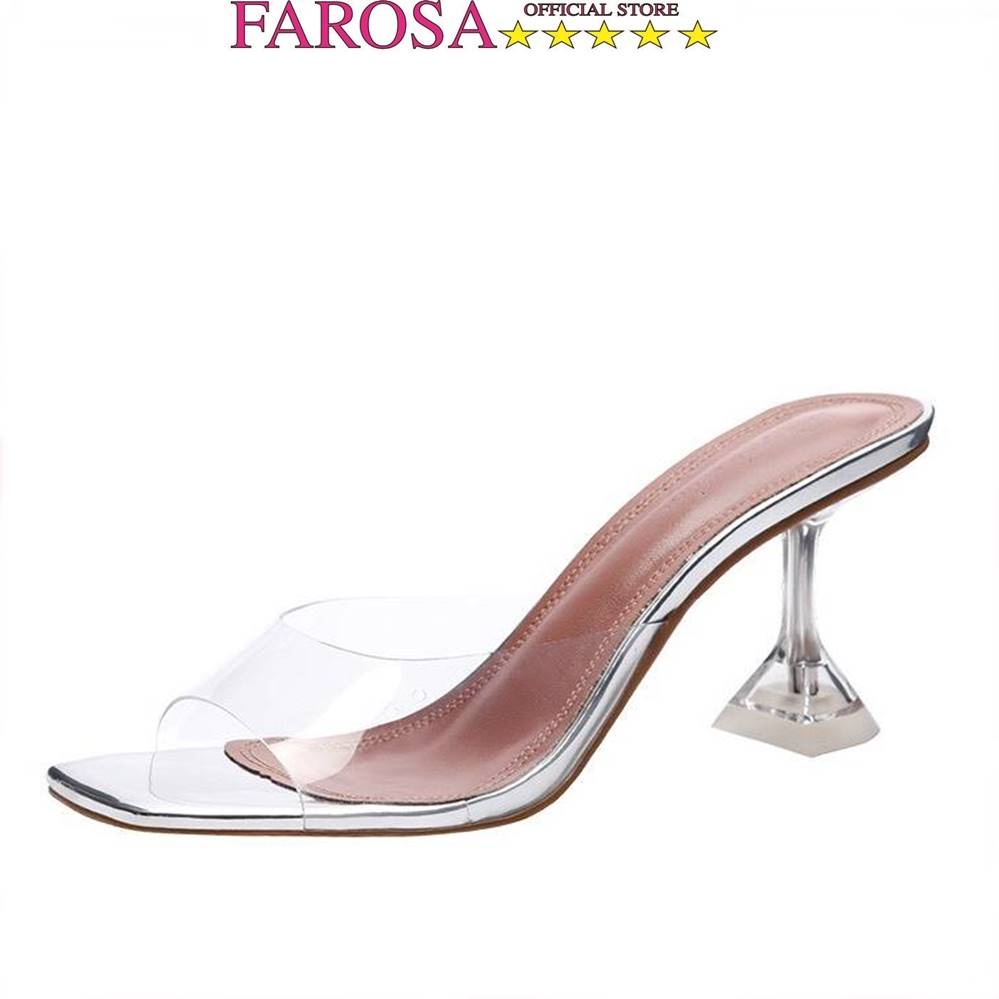 Guốc quai trong gót ly 9cm FAROSA - L34 quai ngang lên chân cực xinh