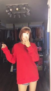Áo sweatshirt da cá size ghi phần ghi chú