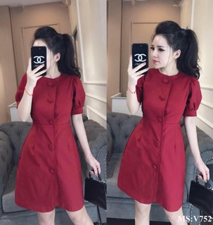 váy cúc chất mango nhật.