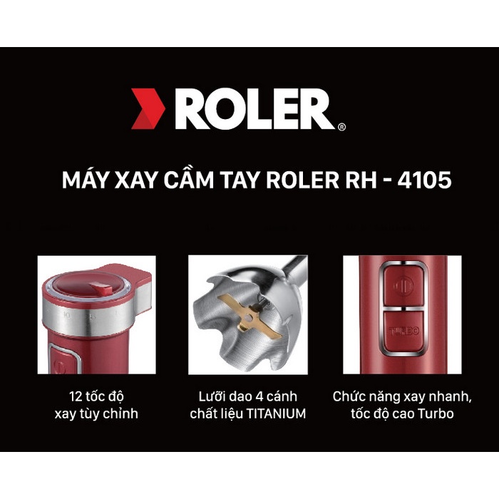 Máy xay sinh tố cầm tay Roler RH-4105