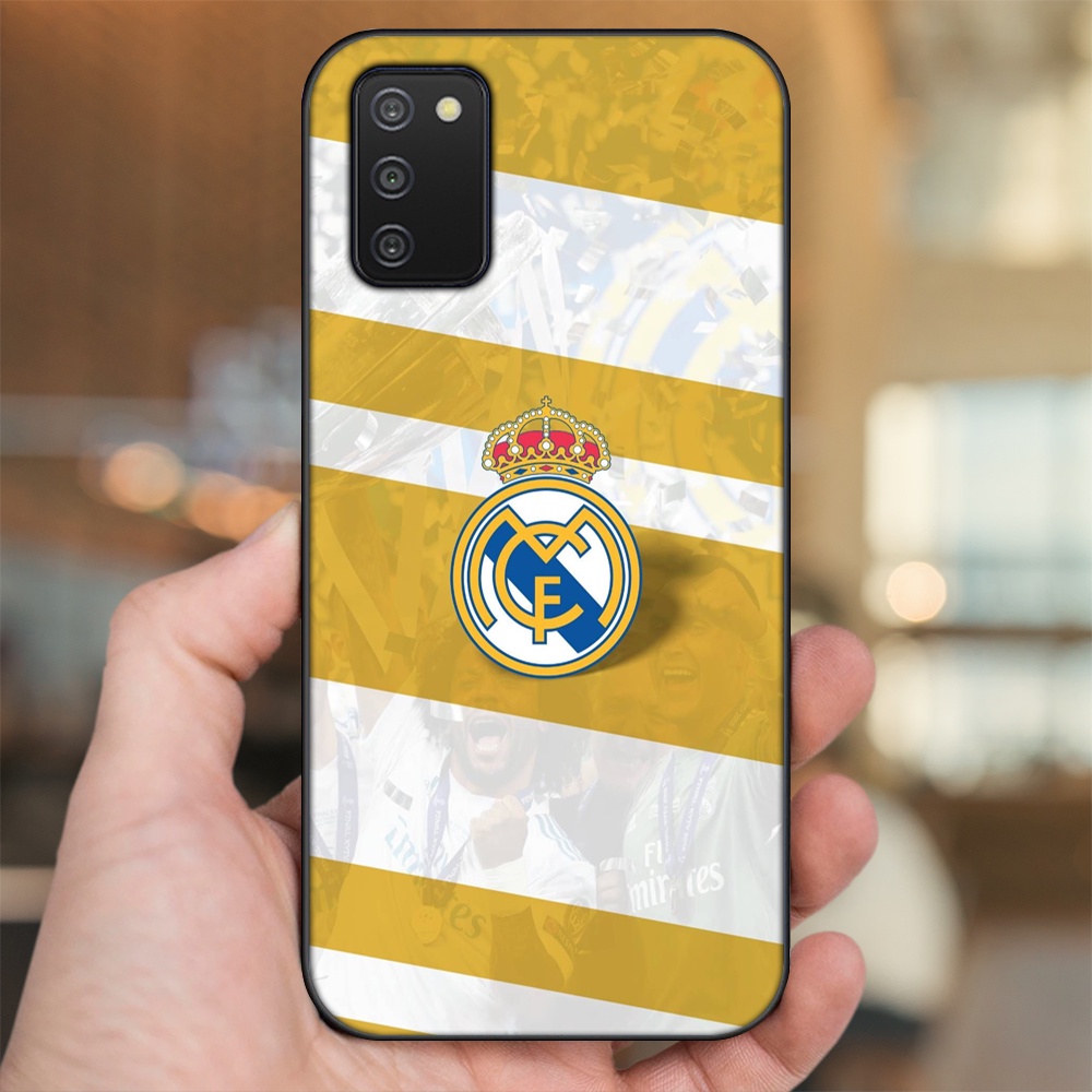 Ốp lưng Samsung A03S viền đen in hình Real Madrid