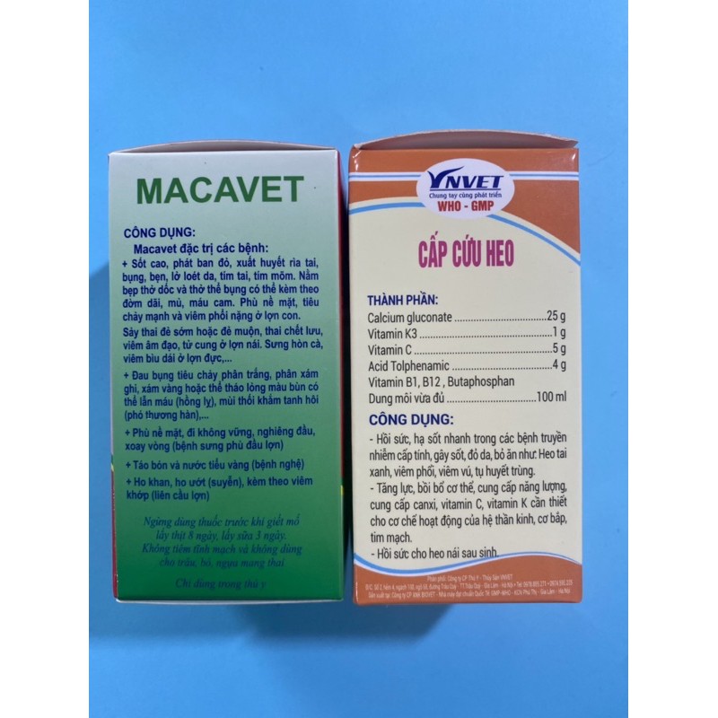 Bộ đôi Macavet+ Trợ lực Ho thở, hen suyễn, vảy mỏ, phù mặt, tiêu chảy nặng.