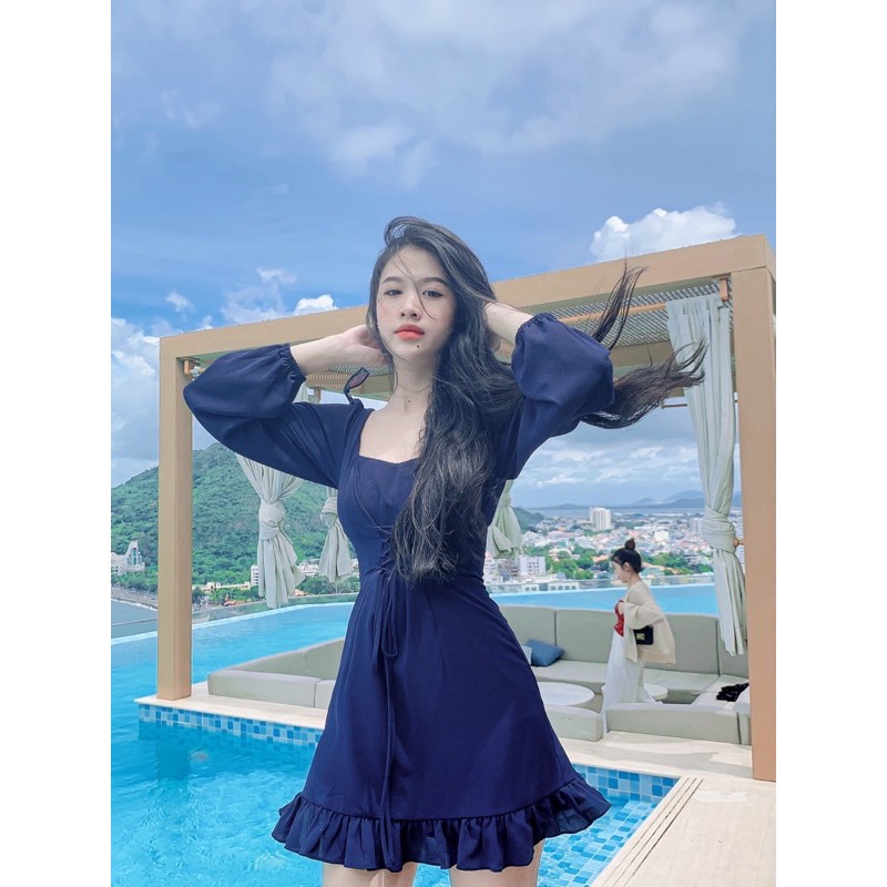 Đầm Tay Dài Rút Bụng Yoona