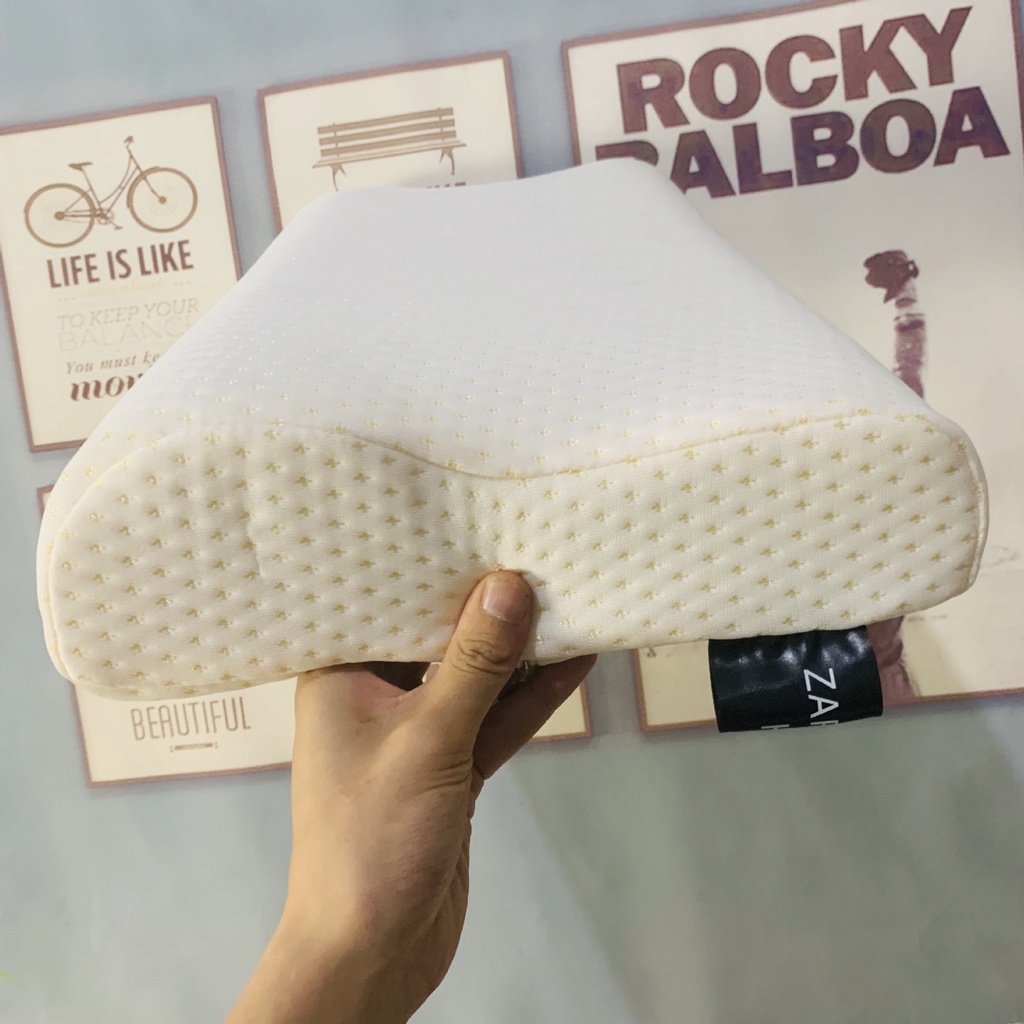 Gối cao su CHỐNG ĐAU GÁY , ngáy ngủ ZA RA (50x30x9cm)