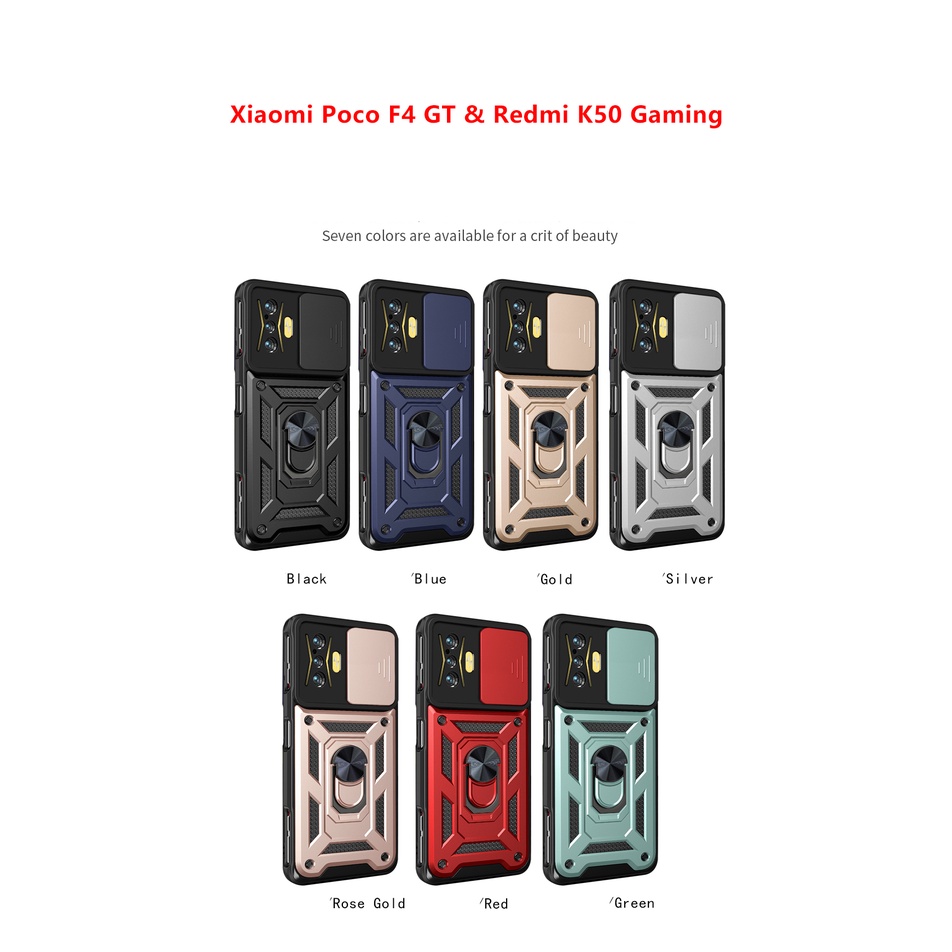 Ốp Điện Thoại Chống Sốc Có Nhẫn Đỡ Cho Redmi K50 Gaming POCO F4 GT