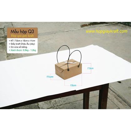 25 cái -Hộp giấy kraft đựng quà tặng - thực phẩm - 6 hủ yến chưng - gà rán = Hộp Q3 | BigBuy360 - bigbuy360.vn