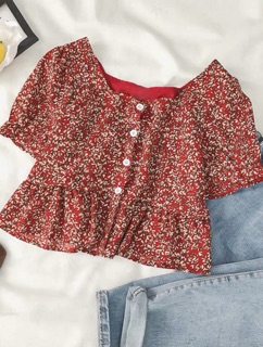 Áo croptop hoa nhí