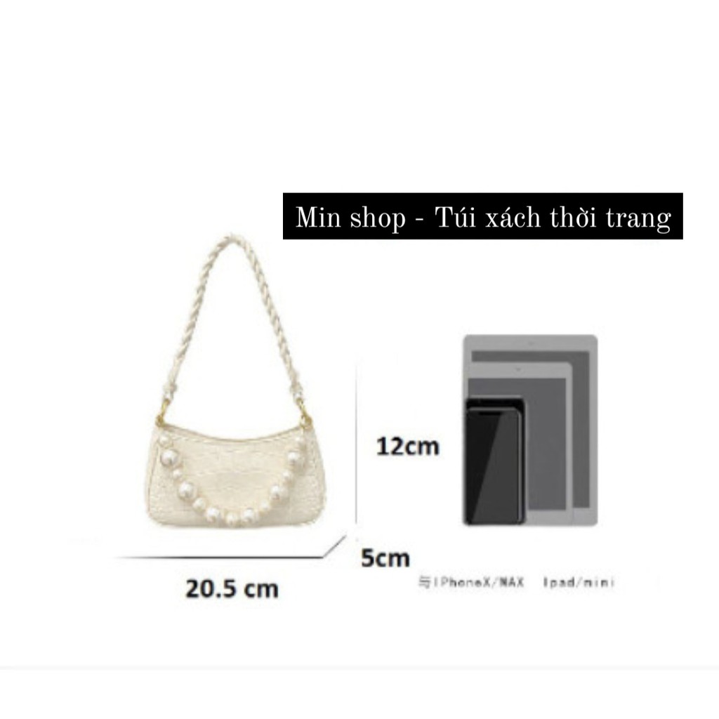 TÚI XÁCH NỮ DÂY NGỌC MẪU MỚI SIZE 20 TÚI KẸP NÁCH DÂY NGỌC CÓ 3 DÂY KÈM DÂY ĐEO CHÉO THEO | BigBuy360 - bigbuy360.vn