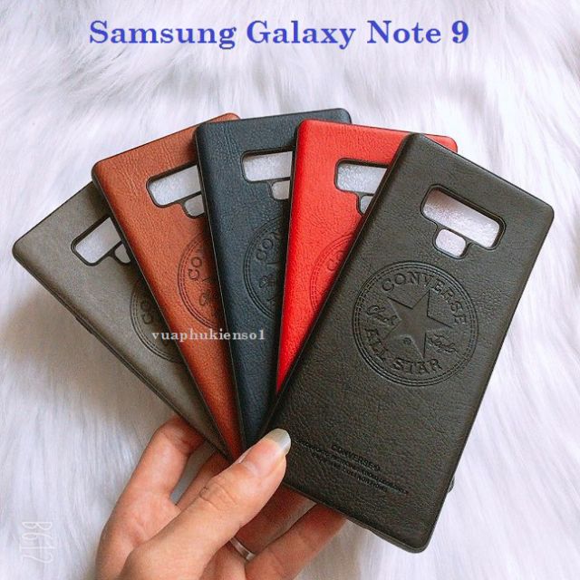 Samsung Galaxy Note 9 Ốp Lưng Giả Da Converse Ảnh Thật 100% Siêu Hót