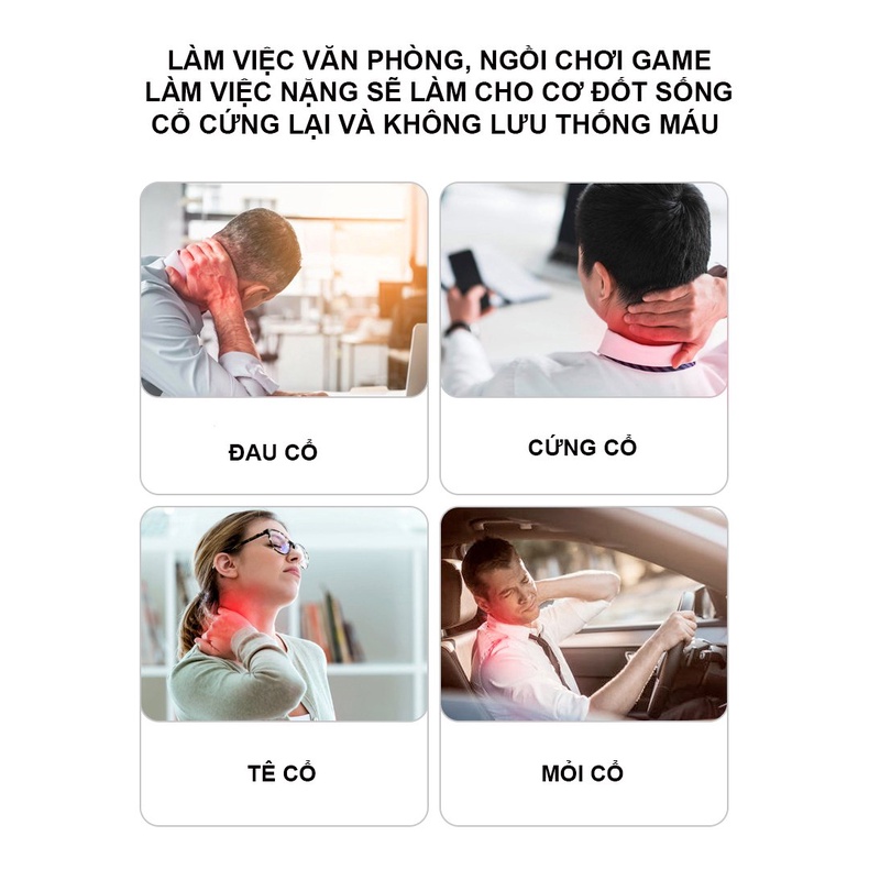 Máy Mát Xa Cổ Vai Gáy booster KONKA H62 ,Massage cổ vai Xung Điện Giảm Đau Mỏi Với 4 Đầu Massage , Làm nóng thư giãn cổ