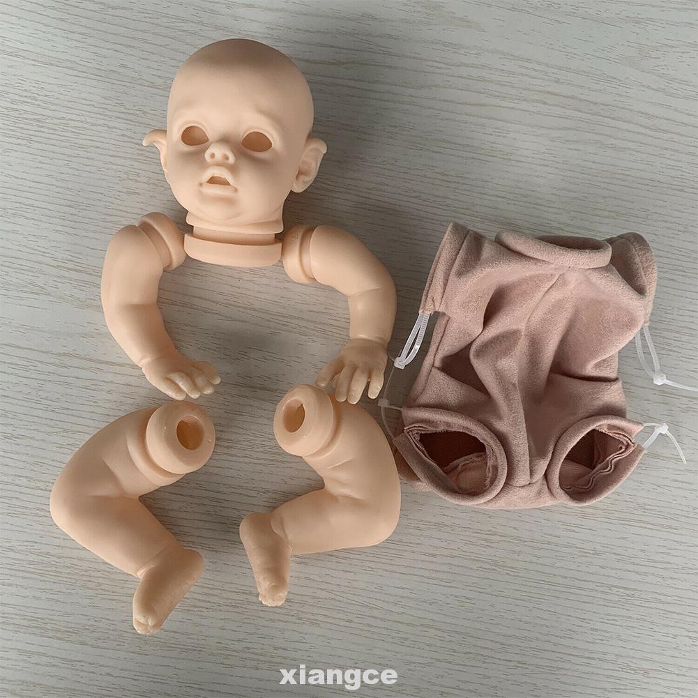 Soft DIY Lifelike Gifts Eyes Real Touch Cloth Body Full Limbs Vinyl Head Reborn Baby Doll Kit