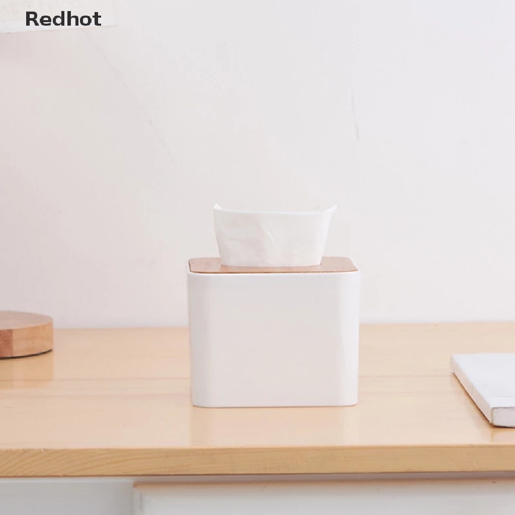 &lt; Redhot &gt; Hộp Đựng Khăn Giấy Vệ Sinh Bằng Gỗ Trơn
