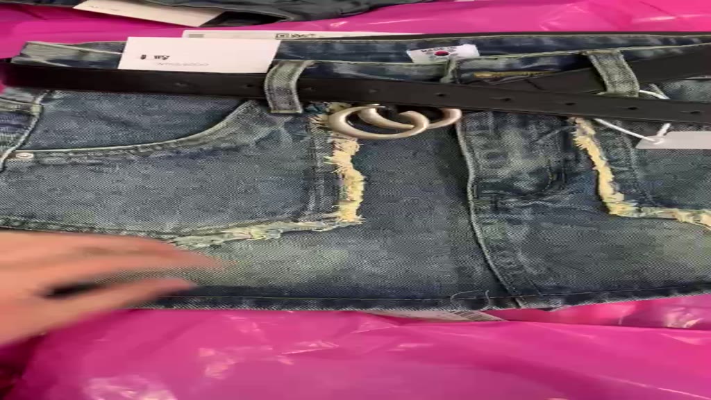 Chân váy jeans viền cắt tua kèm belt đai siêu xinh ảnh thật cận chất hàng QC loại 1 có nót - hàng có sẵn | BigBuy360 - bigbuy360.vn