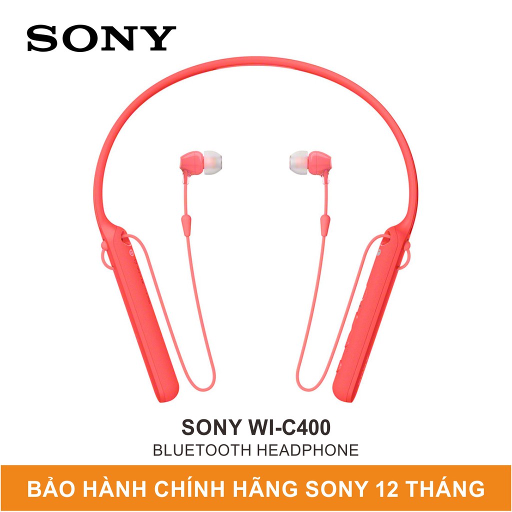 [Mã 159ELSALE hoàn 7% đơn 300K] Tai Nghe Bluetooth Không Dây Sony WI-C400 - Hàng Chính Hãng Sony Việt Nam - Mới 100%