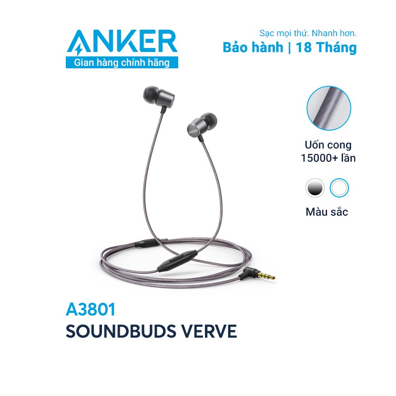 Tai nghe có dây SOUNDCORE SoundBuds Verve - A3801