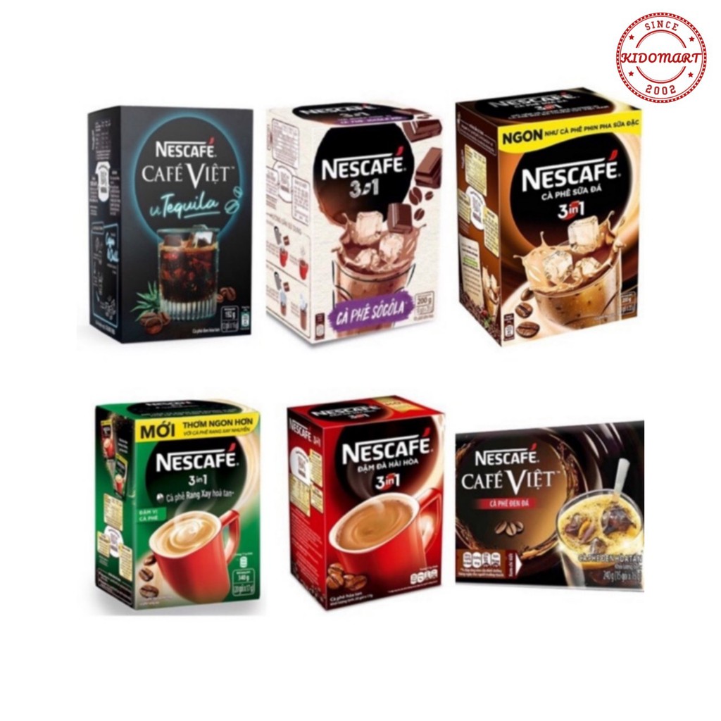 Nescafe Hòa Tan 3 in 1 Sữa Đá / Đen Đá / Đậm Vị Cafe / Đậm Vị Hài Hoà