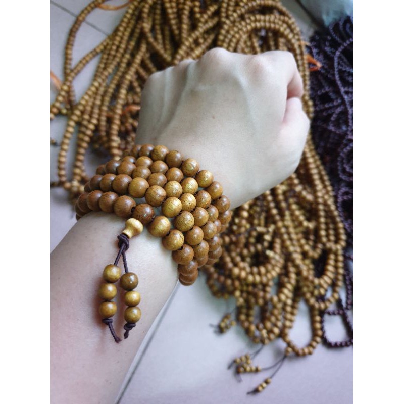 Tràng 108 hạt gỗ hương có tua đẹp 6ly, 8ly