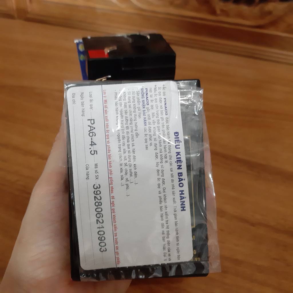 Ắc quy 6v 4.5A cho quạt tích điện, xe ô tô trẻ em