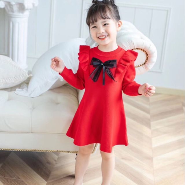 Váy len công chúa cho bé từ 8-17kg