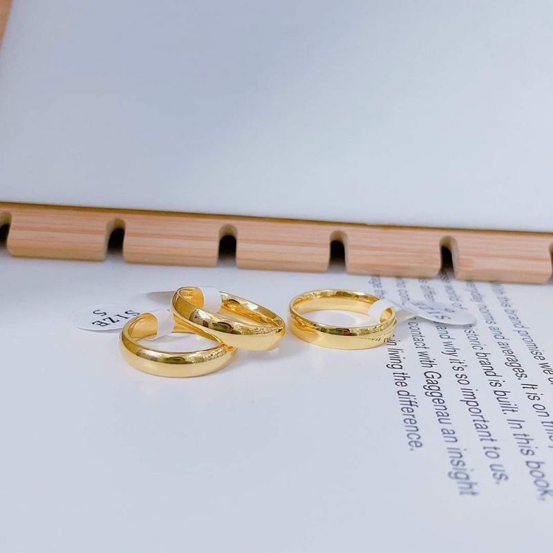 Nhẫn titan trơn. KHÔNG ĐEN, KHÔNG PHAI MÀU