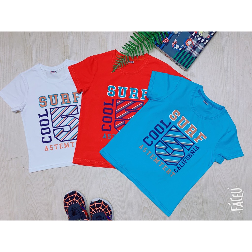 Áo thun cộc tay bé trai - áo phông cộc tay bé trai chất cotton mát mẻ co dãn thoải mái