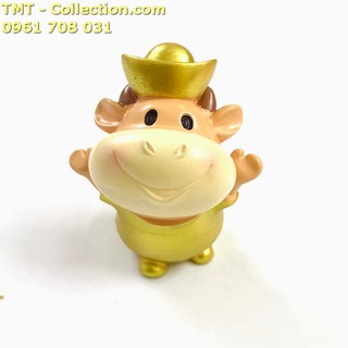 Tượng Nhựa Con Trâu Cute giao mẫu ngẫu nhiên; Màu: cam; 4 x 5.5cm (Rộng x Cao)-TMT Collection - SP005050