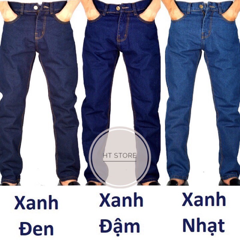 QUẦN JEAN NAM ỐNG SUÔNG ĐƠN GIẢN  CAO CẤP( XANH ĐEN, XANH ĐẬM, XANH NHẠT )