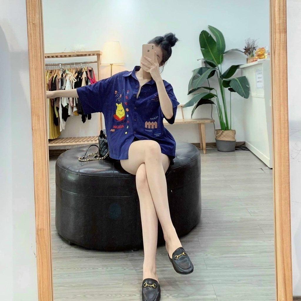 áo sơ mi in gấu DT00011 | BigBuy360 - bigbuy360.vn