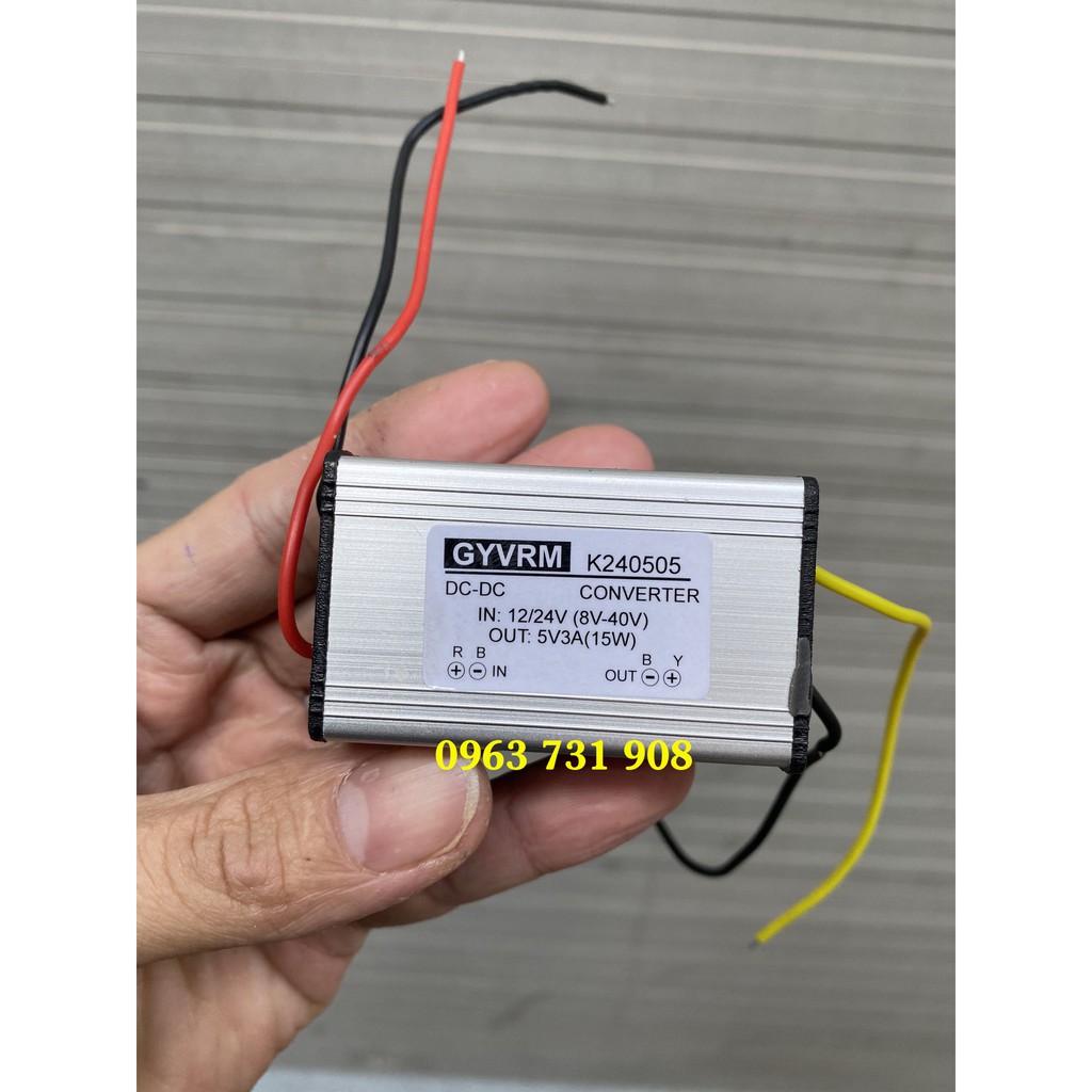 Bộ chuyển đổi nguồn 12V xuống 5V 3A loại xịn