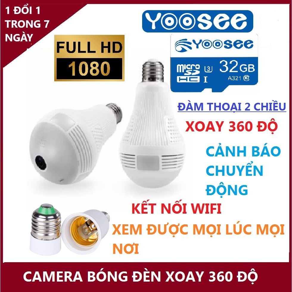 Camera VR960 YOOSEE 360 độ, đàm thoại 2 chiều - Tặng thẻ 32GB. | BigBuy360 - bigbuy360.vn