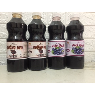 Siro đường đen chai 1000ml hương vị thơm ngon sánh mịn
