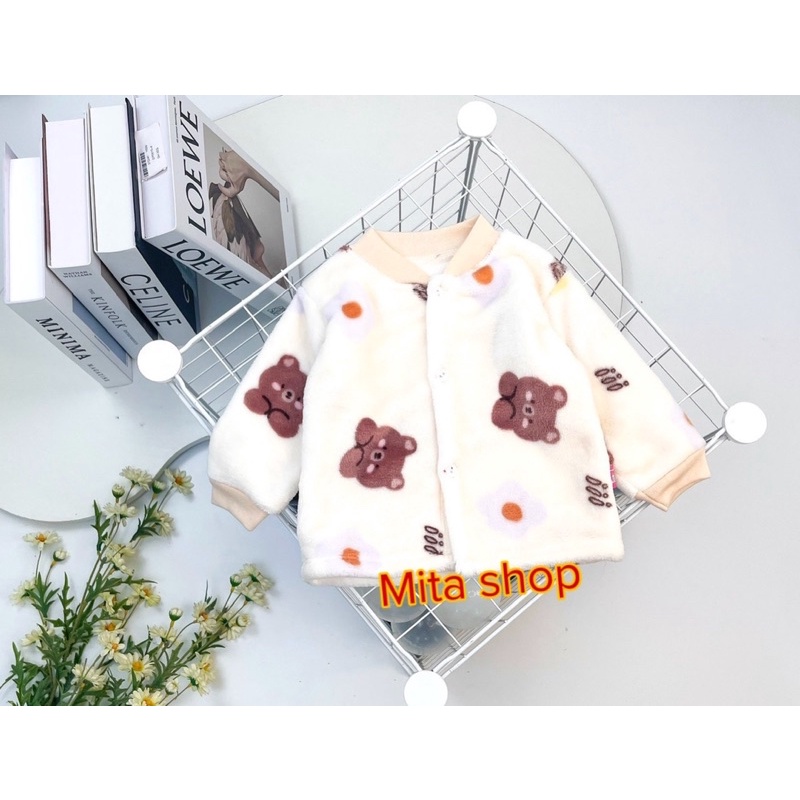 Áo khoác lông tuyết cho bé siêu mịn ấm - đồ thu đông trẻ em
