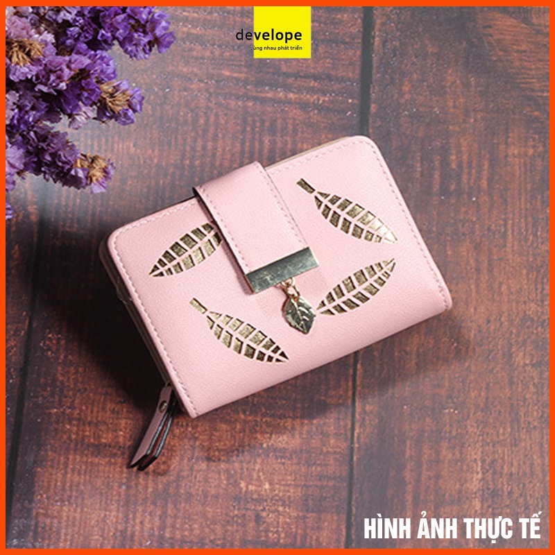 Ví nữ mini, ví mini card Holder da safiano - thời trang DEVELOPE - sản phẩm chính hãng