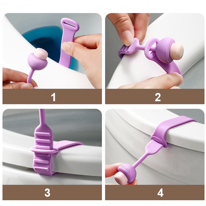 Dụng Cụ Nâng Nắp Bồn Cầu Hình Nấm Dễ Thương Bằng Silicon Chống Bẩn
