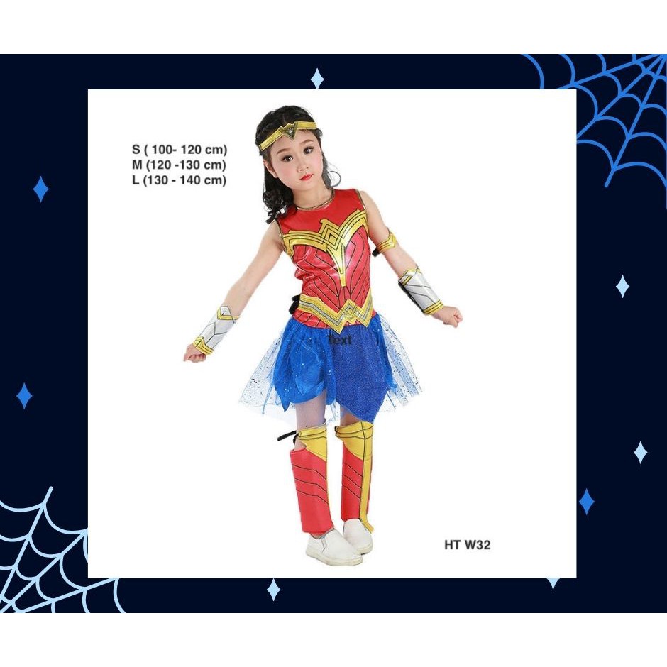 Bộ quần áo trẻ em trang phục hoá trang Nữ thần Chiến Binh Wonder Woman