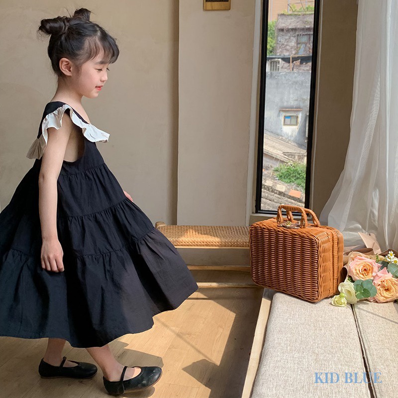 Đầm Trễ Vai Phong Cách Hàn Quốc Cho Bé