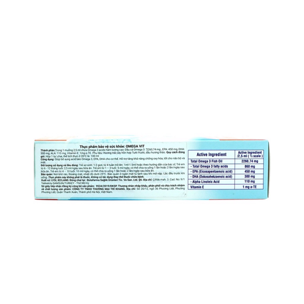 [ Chính Hãng] Omega Vit - giúp bổ sung acid béo Omega 3, EPA, DHA cho bé
