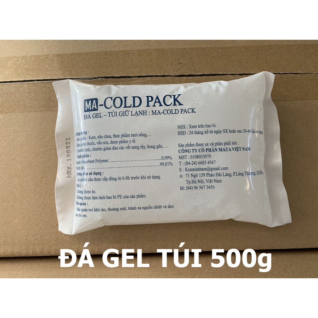 Đá Gel - Đá Khô - Túi Giữ Nhiệt Lạnh Kích Thước 12x18x3cm trọng lượng 500gram - Hàng Chính Hãng