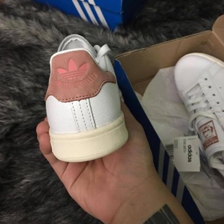 Giày adidas Stan Smith Vintage Gót Hồng Da Lộn