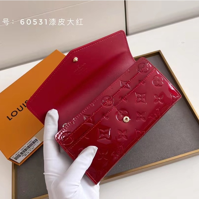 Sẵn sàng giao hàng Ví da dài bằng sáng chế mới của Louis Vuitton LV dành cho nữ có hộp M60531