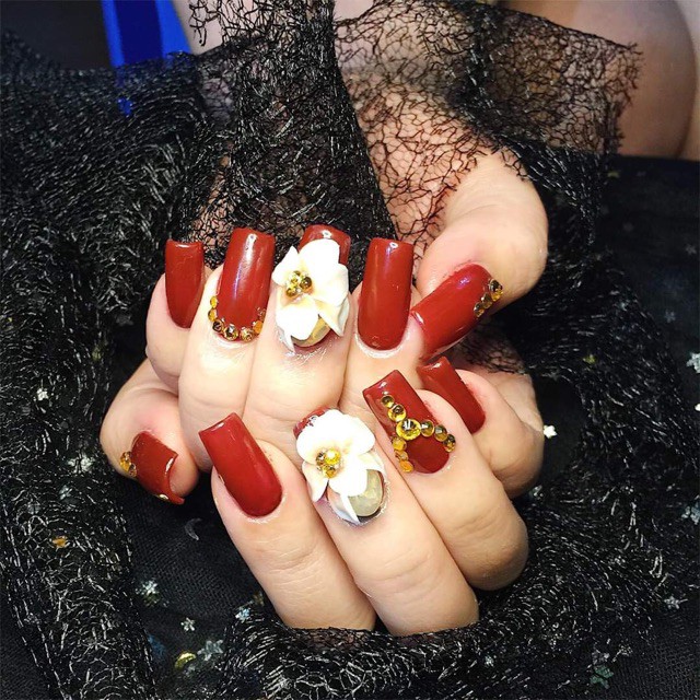 Lưới ren Đen kim tuyến chụp ảnh mẫu, lưới ẩn nail