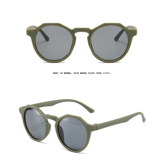 Kính Mát Gọng Tròn Màu Sắc Cổ Điển Thời Trang Cho Bé