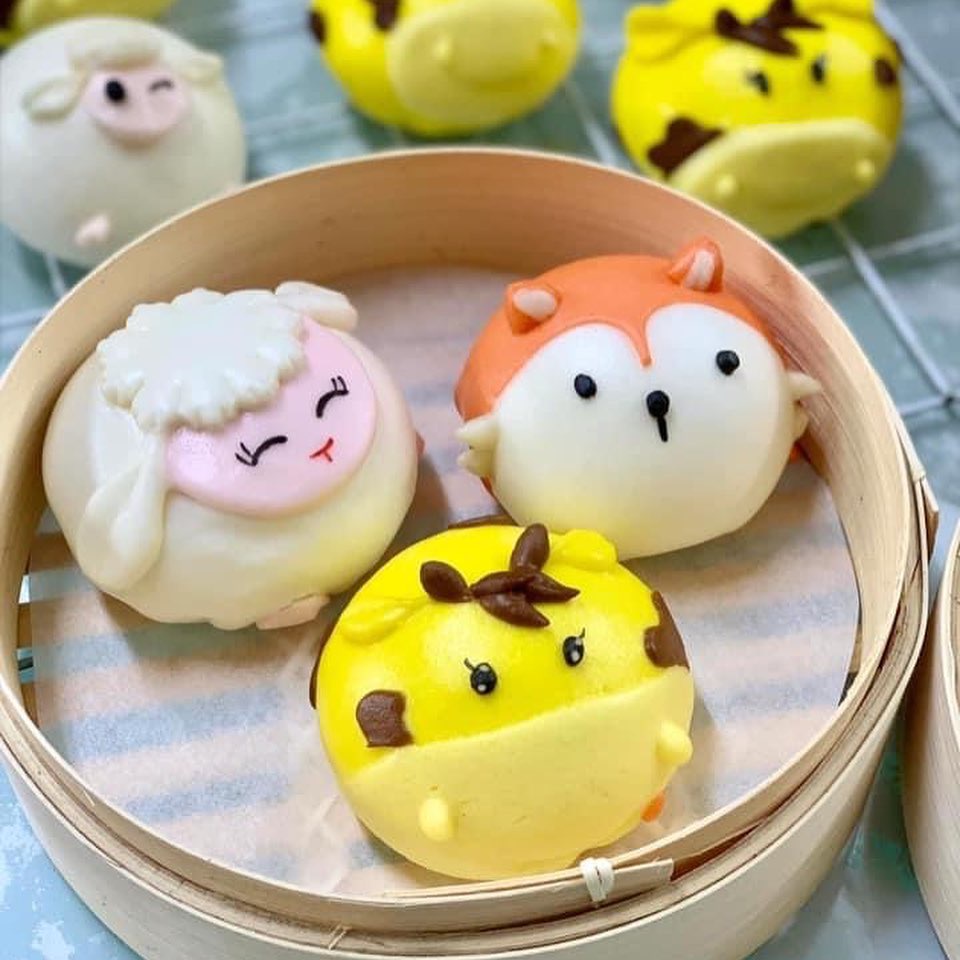 Bánh bao hình thú cute