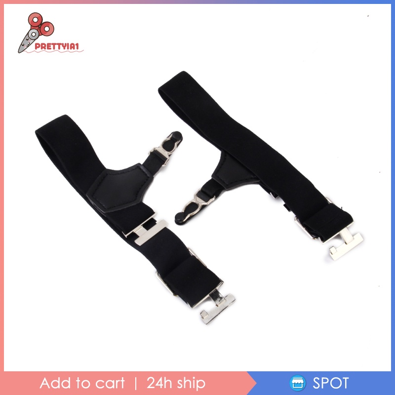 [PRETTYIA1] Pair Mens Sock Suspenders Garter Hold Up Braces Elastic Clip Grip Adjustable