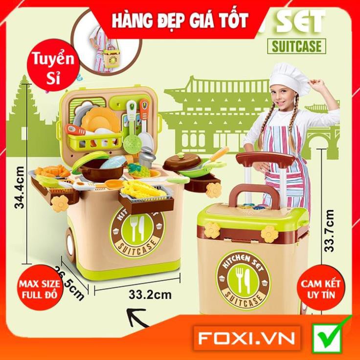 Vali Kéo 6 Chủ Đề Nấu Ăn-BBQ-Bác Sỹ-Trang Điểm-Bán Kem-Kỹ Sư-Có Đèn Và Nhạc Như Thật-Hàng Loại 1