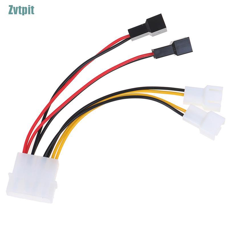 Dây cáp nối nguồn quạt tản nhiệt PC 4-Pin Molex/IDE sang 3-Pin CPU/Chasis